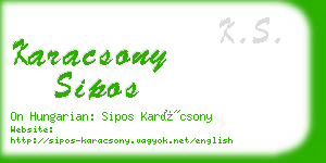 karacsony sipos business card